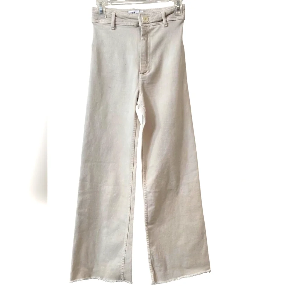 ZARA The Marine Straight High Rise Wide Leg Jeans Size 2 - Picture 2 of 11